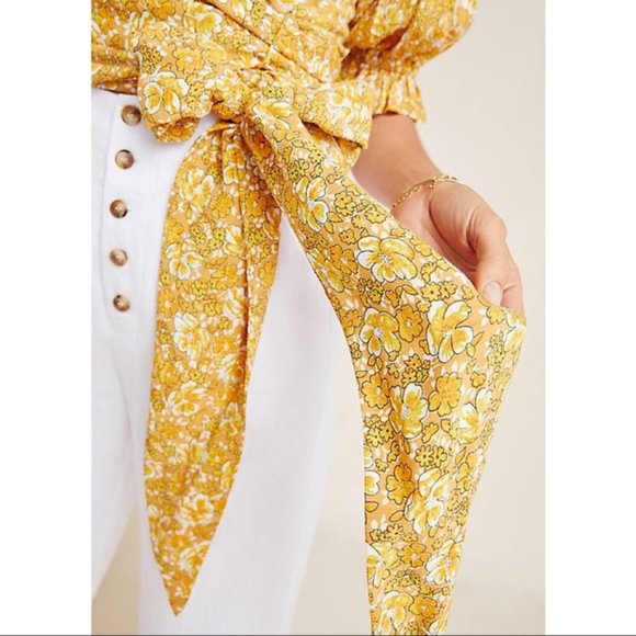 Wide Leg White Linen Pant SZ 8 - Picture 2 of 11